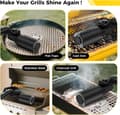Miniatyrbilde 7 av 7: Elektrisk roterende grillbørste for utendørs BBQ, 3-hastighetskontroll, 304 rustfritt stål BBQ-grillbørste uten børster som faller av, 90 minutter forlenget