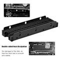Miniatyrbillede 8 af 8: NGFF M.2 Dobbeltsidet SSD Heatsink Vandkøling HDD Termisk ledningsevne køler (sort)