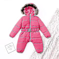 Miniatyrbillede 3 af 5: Unisex Baby Hætte Jumpsuit - Hyggelig Romper til Drenge og Piger (0-24 Måneder) 60cm Rose Red