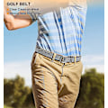 Miniatyrbillede 2 af 5: Herre Elastisk Flettet Web Bælte - 2 Pak, Elastisk Bælte til Casual Golf, Jagtbukser og Jeans - 1 3/8\" 26 til 30 tommer 2pak beige Mørkegrå1499