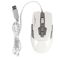 Miniatyrbilde 1 av 8: Sportsbilformet kablet spillmus USB optisk datamus LED-lys 4 justerbar DPI opptil 3200 datamus hvit