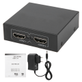 Miniatyrbilde 1 av 8: HDMI Splitter High Definition Video Switcher 1 In 2 Out 100‑240V Connect Audio ReceivingEU