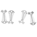 Miniatyrbilde 4 av 8: 4 stk fiskebeinsteltnagler i aluminiumlegering rustfritt stål utvidet plankegulv baldakinplugger med fjær sølv