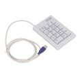 Miniatyrbillede 5 af 8: Mekanisk numerisk numerisk 18 taster Lineær handlingskontakt USB-port Stænksikre skridsikre puder USB numeriske tastatur til kontorbanktæller