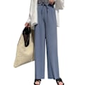 Pikkukuva 1 / 5: Silky Wide Leg Elastic Waist Women's Summer Pants XL Blue