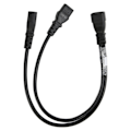 Miniatyrbild 6 av 8: Enkel C14 till Dual 5 15R C13 sladd Kort Power UPS Server Y Splitter Adapter Kabel för PC Monitor Printer