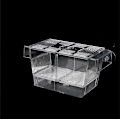 Miniatyrbillede 1 af 5: Gydekammer, - 3 i 1 Akvariefiskeopdrætstank med låg, flydende, transparent 20,5x9,9x9,5 cm