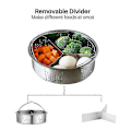 Miniatyrbillede 4 af 5: 3 stk./sæt Trykkoger Tilbehør Rustfrit Stål Kurv med Æggedamper Stativ, Divider kompatibel med Kitc