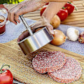Miniatyrbild 2 av 5: L 14*14) Hamburgerpress, 304 Rostfritt Stål Hamburgerpress, Justerbar Hackbiff Hamburgerpress, Lätt att Använda, Non-Stick Hamburgerpress för Familjesammankomster