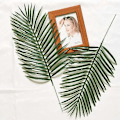 Miniatyrbilde 3 av 5: 18 stk. Kunstige palmeblader, falske planter for hawaiisk fest