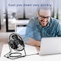 Miniatyrbillede 2 af 5: Usb Bordventilator 6 Tommer Skrivebords Lydløs Ventilator Luftcirkulator 2 Hastigheder 360 Rotation