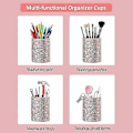 Miniatyrbillede 2 af 5: Multifunktionel Makeupbørste Opbevaringskop til Husholdningen (Pink) 1 Styk