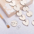 Miniatyrbilde 4 av 5: 200 stk tre hjerte- og sirkelformede skiver med DIY-spenne