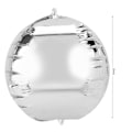 Pikkukuva 8 / 8: 4D pyöreä pallomainen alumiinifoliopallo syntymäpäiväjuhliin ja hääkoristeluun (20 kpl hopeaa)