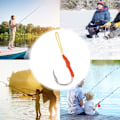 Miniatyrbillede 7 af 8: 5 stk rustfrit stål styrke skarpe fiskekroge med modhager lokkemad havfiskegrej havvand korrosionsbestandighed9/0#