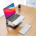 Miniatyrbillede 4 af 5: Ergonomisk Laptop Stativ Aluminium Support Kompatibel med Sort Farve