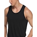 Miniatyrbillede 3 af 5: Bambus Rayon Mænds Strækbare Tanktoppe Rundhals XXL 3-pak Sort