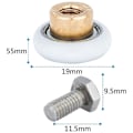 Miniatyrbilde 2 av 5: Dørruller for dusjkabinett - 8x 19mm dusjkabinett ruller for bad