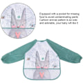 Miniatyrbillede 3 af 5: Bibs EVA Vandtætte Unisex Børne Langærmede Smekker Tynde Nylon Baby Foderforklæde Blød Frokost Spise Baby Smekke 1-3 År Gamle Søde Dyr