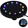 Miniatyrbillede 1 af 5: 12 Multicolor RGB LED Akvarium Undervands Boble Lys Nat Hav/Multicolor Akvarium Luftsten Disk, Rund Akvarie Bobler med Auto Farveskift