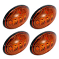 Miniatyrbillede 6 af 8: 2,3 tommer 12V DC Fender Side Marker Lights Vandtæt Passer til Ford F-serien 1999-2010 (4 stk. ravfarvet lys)