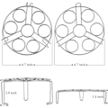 Miniatyrbild 2 av 5: Stackbar Stapelbar Äggkokare i Rostfritt Stål - Passar 5, 6, 8 Qt Instant Pot - 2-pack Multifunktionell Trivet