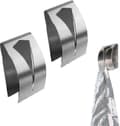 2-piece self-adhesive stainless steel towel hook for bathroom
