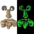 Miniatyrbillede 3 af 5: Sjov Gammel Mand Træ Ansigt Dekoration til Have Udendørs Bark Spøgelse Ansigts Træk Harpiks Kunst