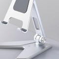 Miniatyrbild 3 av 5: Telefonhållare Fällbar surfplatta hållare Aluminiumlegering Skrivbord Bärbar för hemmakontor Grå