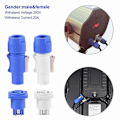 Miniatyrbild 3 av 5: 20-pack PowerCON Typ A NAC3FCA+NAC3MPA-1 Chassi Kontakt Panel Adapter