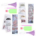 Pikkukuva 8 / 8: 2 sarjan timanttikirjanmerkit 5D DIY-maalaus Kristalliompelu Tassel Santa CrossStitch