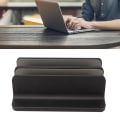 Miniatyrbillede 5 af 6: Sort aluminiumslegering Lodret Laptop Stand - Multifunktionel Køling Desktop Holder