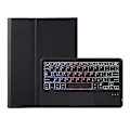 Miniatyrbillede 2 af 5: Samsung Galaxy Tab S6 Lite A610b-as Læder Tablet Etui med Lammeskindstekstur og Baggrundsbelyst Bluetooth Tastatur