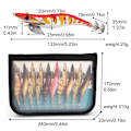 Miniatyrbild 4 av 8: Luminous Wood Shrimp Squid Hook Lures Shrimp Bait with Squid Jigs Hooks Cuttlefish Sleeve Jig Hooks Hard Artificial Lures