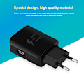 Miniatyrbillede 2 af 8: Universal QC2.0 USB-oplader EU 100-240V stik 15W hurtigoplader vægoplader til telefon (sort)