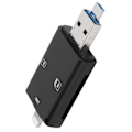 Miniatyrbillede 6 af 8: 3-i-1 hukommelseskortlæser, bærbar USB 1.1/2.0, antimagnetisk, stødsikker, slidstærk til iOS-telefon