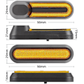 Miniatyrbillede 5 af 5: Reflekterende hjulkapselstrimmel til Xiaomi M365, Pro, 1s, Essential, Pro2, Mi3