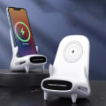 Miniatyrbillede 5 af 8: Trådløs opladningsstativ Stol stil 15W Trådløs Hurtigladestation Håndfri Sensitive Sensing Trådløs telefonoplader Magnetisk