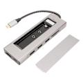 Miniatyrbillede 6 af 8: USB C Hub M.2 Interface SSD-hus 8 i 1 100W 5Gbps Overførsel aluminiumslegering USB C dockingstation til Win
