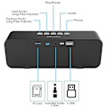 Pikkukuva 3 / 5: Kannettava langaton kaiutin, Bluetooth 5.0 -kaiutin 3D-stereo Hifi-bassolla, 1500 mAh akku, kannettava Bluetooth-kaiutin