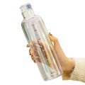 Pikkukuva 1 / 5: Vuodonkestävä 500 ml:n läpinäkyvä korkeaborosilikaattinen teeastiavesipullo, jossa aika- print toimistoon (monivärinen)