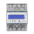 Miniatyrbillede 1 af 3: 2025 Ny 3-faset 4-leder elektronisk strømforbrug energimåler intelligent LCD digital display hjem 380v