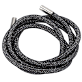 Miniatyrbillede 2 af 8: Rhinestone Reb 6 mm Bredde Shiny Glitter Dekorativ Snor Trim Tilbehør til Sko Tøj Sort Mesh Hvid Rhinestones 120 cm Længde