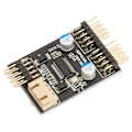 Miniatyrbillede 4 af 8: 9PIN USB til Dual 9PIN Adapter Hurtig hastighed God stabilitet 1 til 2 overførselskort med SATA strømkabel til Win XP til Win 7 One To Two