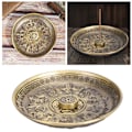 Miniatyrbilde 6 av 8: Røkelseholder Fem Velsignelse Plate Stick Brenner Stativ Bronse Sink Legering Hjem Tilbedelse