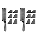 Miniatyrbild 1 av 8: 2st Böjd Barber Kam Justerbar Professionell Positionering Kam Hårklippning Styling Tool