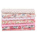 Miniatyrbilde 8 av 8: 7 stk Rosa blomster Bomullsstoff Firkanter Quilting Sy Precut DIY for Craft Patchwork(S)