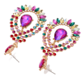 Miniatyrbilde 6 av 8: Vanndråpe Rhinestone Hengeøredobber Elegant Legering Glitrende Rhinestone Dangle Øredobber for Bryllup Midten KC Gull