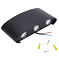 Miniatyrbilde 1 av 8: Moderne 6W bue LED vegglampe stue soverom hotelllampe AC85-265V (kald hvit)
