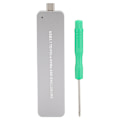 Miniatyrbild 1 av 8: M.2 NVME till Type C Bärbar Metall Silver Mobil Hårddisk SSD Box Fodral Retractable
